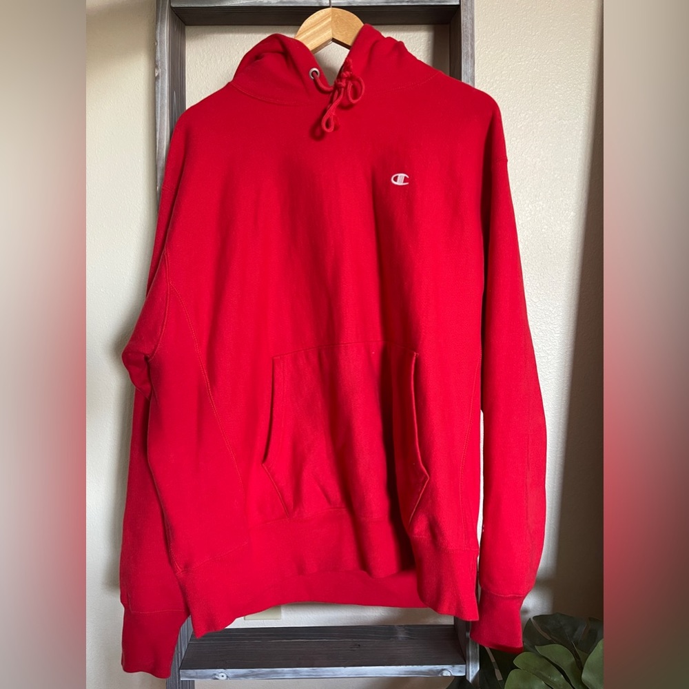 Champion Reverse Weave Hoodie | Red | Large